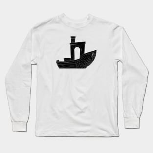 3DBenchy - LowPoly - Wireframe Long Sleeve T-Shirt